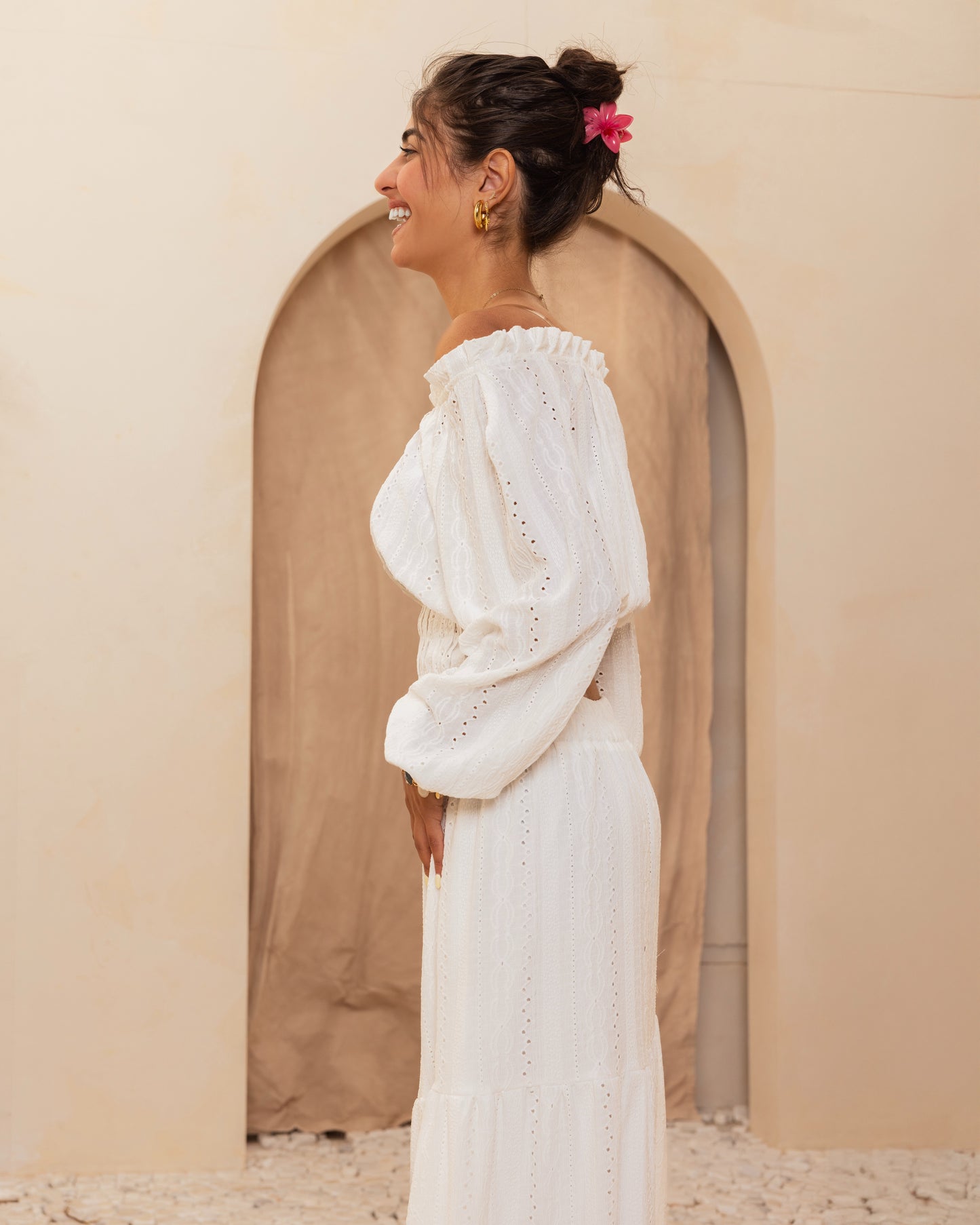 Off-Shoulder Broderie Set