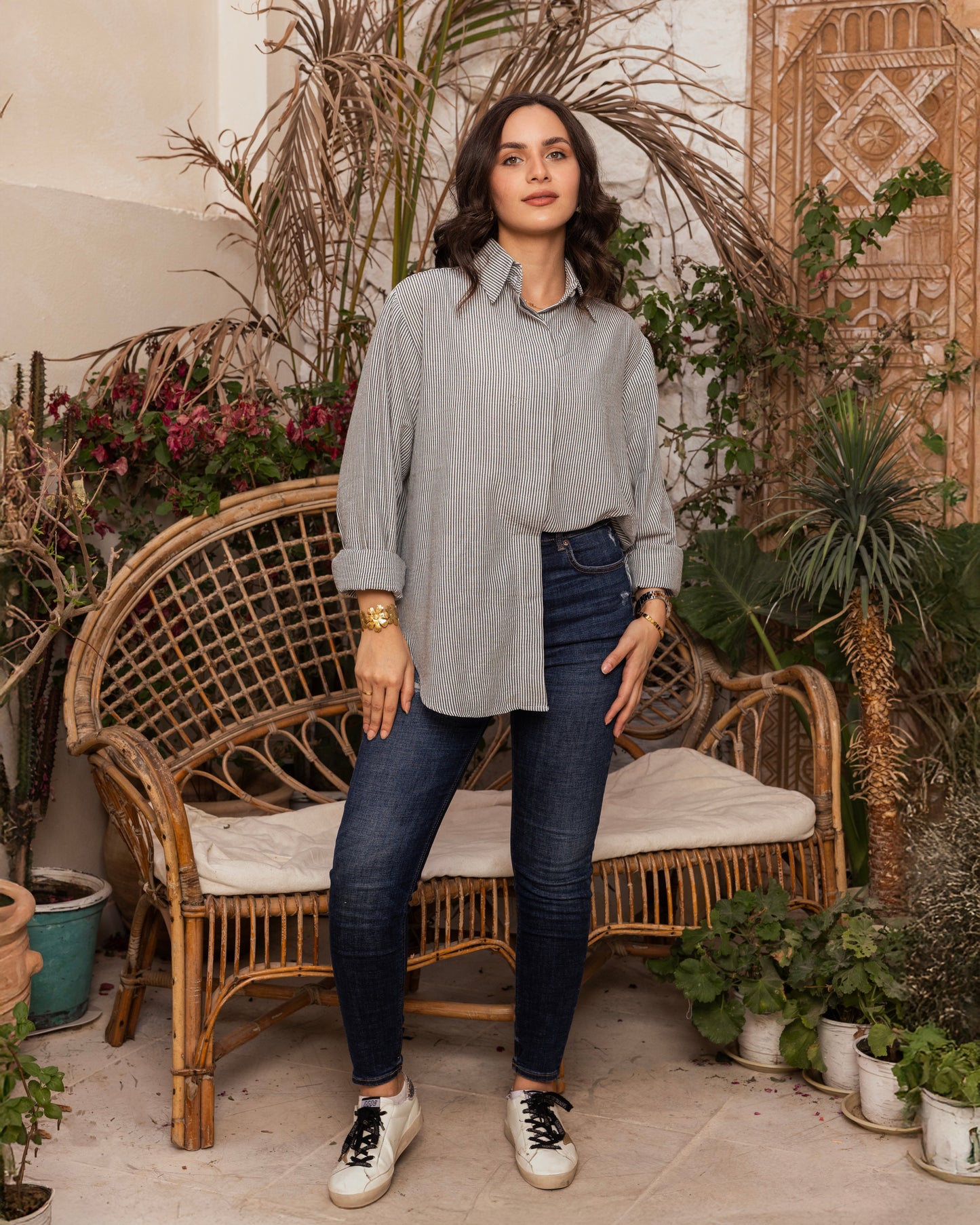 Grey Striped Shirt