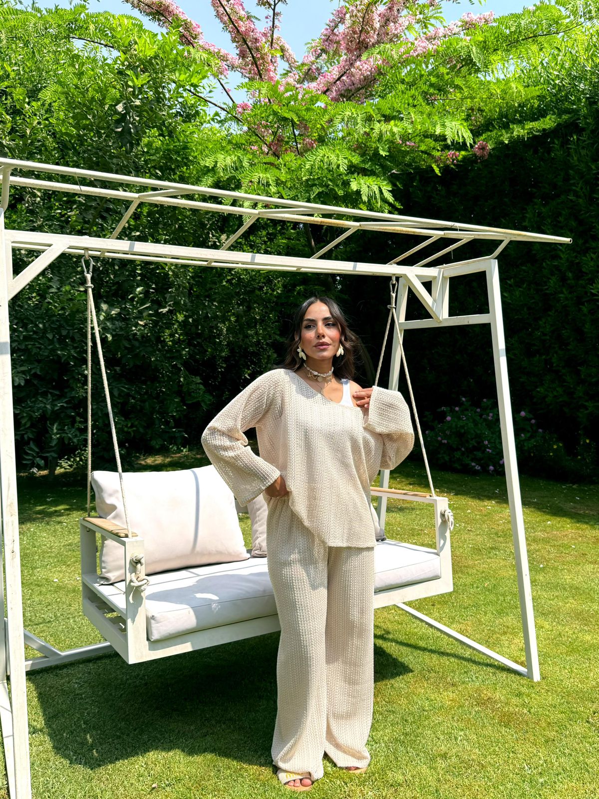 Mesh set - Light beige